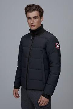 Chamarras Canada Goose Hombre México - Woolford Chaqueta De Bombardero Azul Marino VB4036958